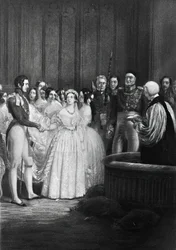 The Wedding Ceremony of Queen Victoria and Prince Albert on 10th February 1840
